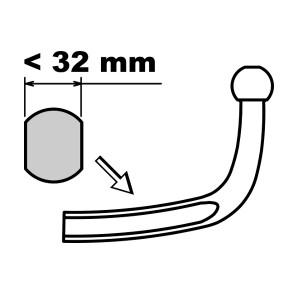 Adapter kit for towball with flat sides